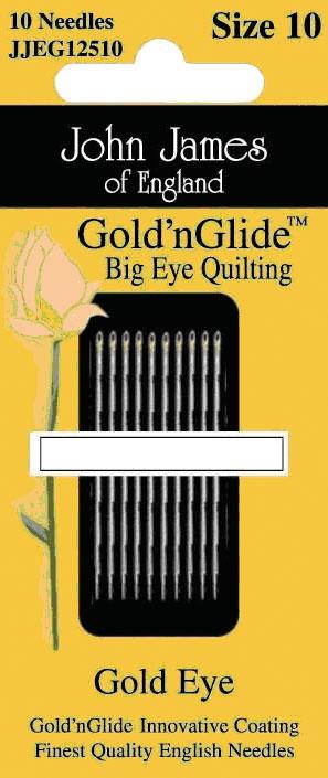 Gold'nGlide Big Eye Quilting Needle Size 10