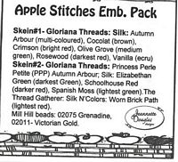 Apple Stitches Emb Pk
