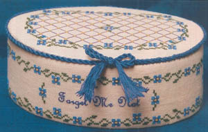 Forget Me Not Oval Work Box