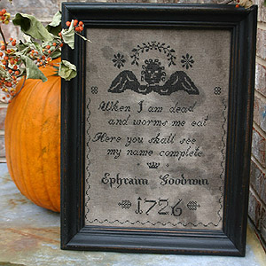 Tombstone Angel Framed Sampler