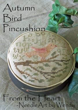Autumn Bird Pincushion