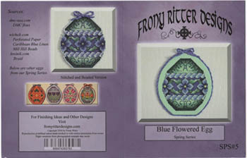 Blue Flowered Egg