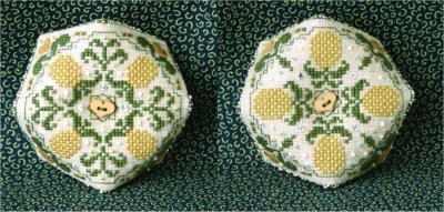 Pretty Pineapples Biscornu Pincushion