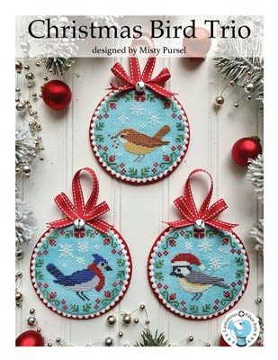 Christmas Bird Trio by Luminous Fiber Arts