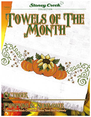 Towels Of The Month - October Pumpkins & Sunflower
