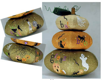 Creepy Pumpkin Stackers with finishing spool