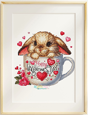 Happy Valentine's Day (Rabbit in Teacup)