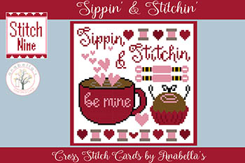 Sippin & Stitchin - Cross Stitch Cards 9