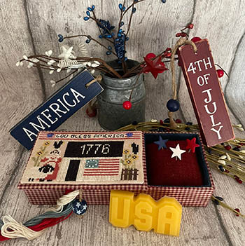 God Bless America Sewing Box Chart & Finishing