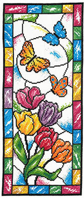 Stained Glass Spring Butterflies