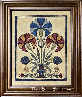 Blue Carnation Fraktur