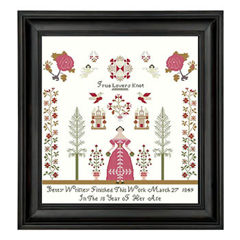 True Lover's Knot - Betty Wrigley Sampler 1849