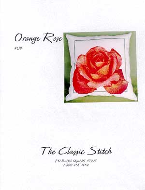 Orange Rose Pillow