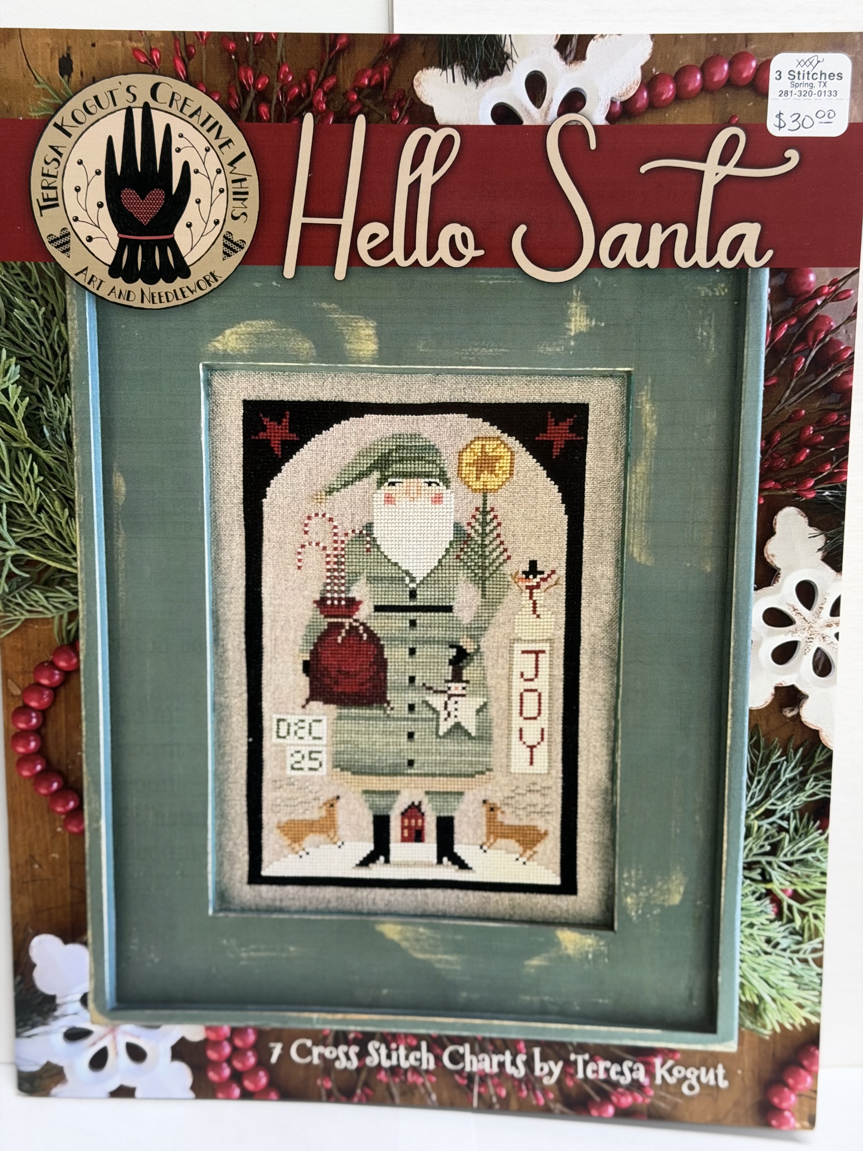 Hello Santa (Book of 7 Cross Stitch Charts)
