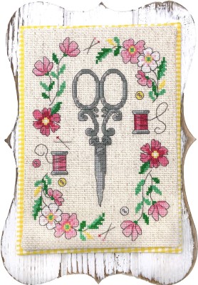 Scissors With Flowers