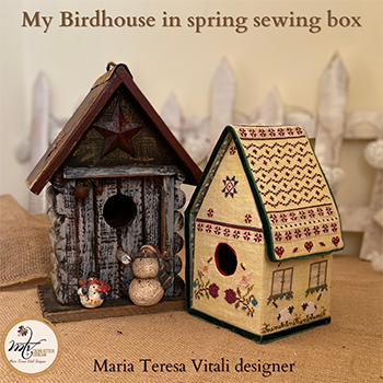 Birdhouse In Spring Sewing Box