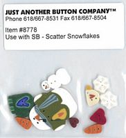 Scatter Snowflakes Buttons