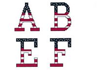 Stars And Stripes Alphabet