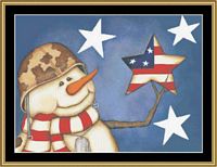 Patriotic Snowman