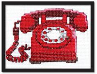 Red Retro Rotary Phone
