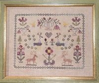 Flowers And Peacock Sampler