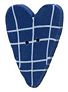 Plaid Heart Blue Jay/White