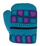 Teal Checkerboard Mitten