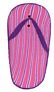 Purple Stripe Flip Flop